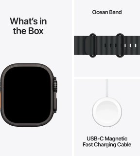 Apple Watch Ultra 2 Zwart Titanium Ocean Bandje