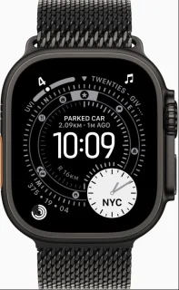 Apple Watch Ultra 3 49 mm Black Titanium - Black Milanese Loop L