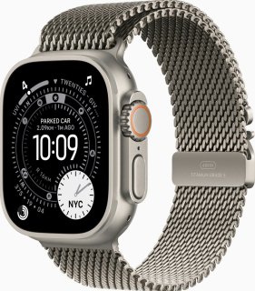 De Apple Watch Ultra 3 49mm Natural Titanium - Natural Titanium Milanese Loop (Small) in één oogopslag