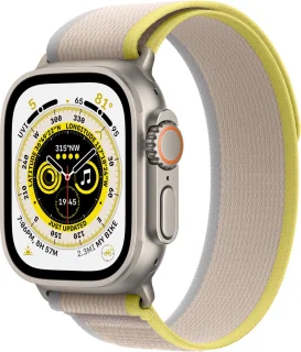 Apple Watch Ultra 49mm Titanium 4G M/L Geel/Beige Trail