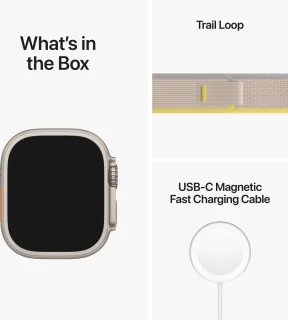 Apple Watch Ultra 49mm Titanium 4G M/L Geel/Beige Trail
