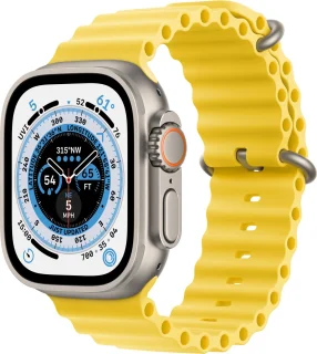 Apple Watch Ultra 49mm Titanium Geel Ocean Bandje 4G/LTE