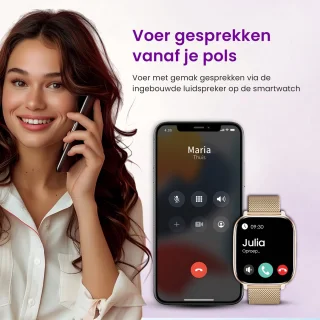 Avalue AMOLED AI Smartwatch Paars