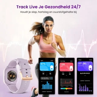 Avalue AMOLED AI Smartwatch Paars