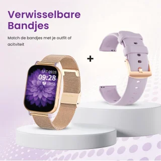 Avalue AMOLED AI Smartwatch Paars