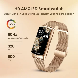 Avalue Luxe AMOLED Dames Smartwatch