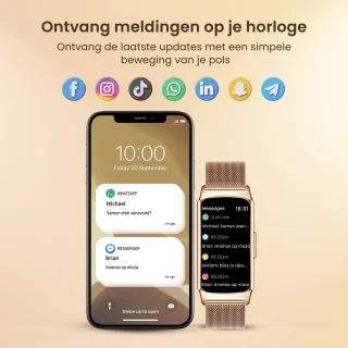 Avalue Luxe AMOLED Dames Smartwatch