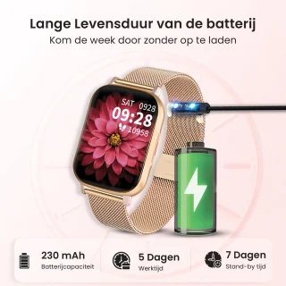 Avalue Roségoud AMOLED AI Smartwatch Bluetooth
