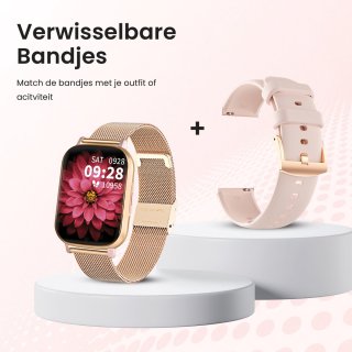 Avalue Roségoud AMOLED AI Smartwatch Bluetooth