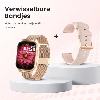 Avalue Roségoud AMOLED AI Smartwatch Bluetooth