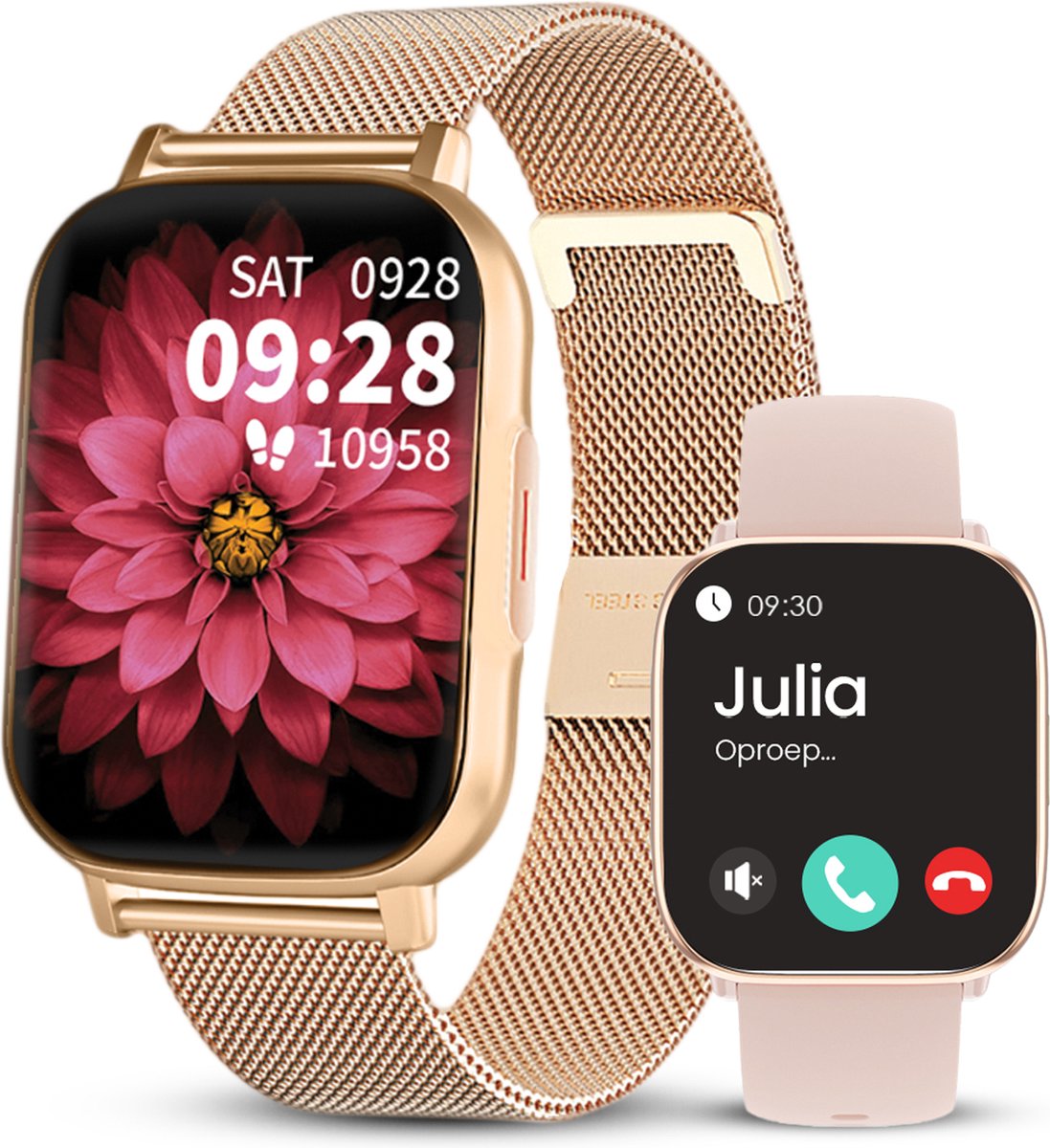 Avalue Roségoud AMOLED AI Smartwatch Bluetooth