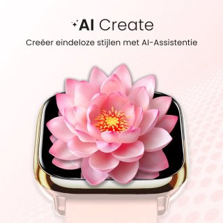 Avalue Roségoud AMOLED AI Smartwatch Bluetooth