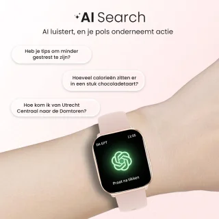 Avalue Roségoud AMOLED AI Smartwatch Bluetooth
