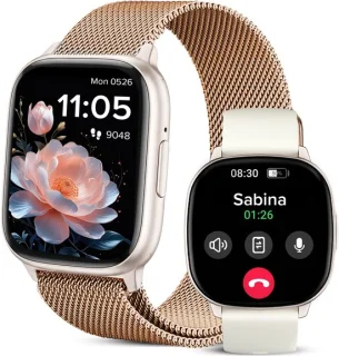 Avalue Smartwatch Dames & Heren - Rose Gold/Wit
