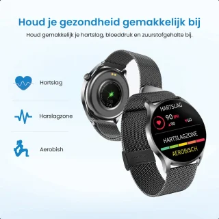 AVALUE Smartwatch Dames Horloge met Extra Bandje