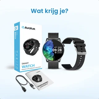 AVALUE Smartwatch Dames Horloge met Extra Bandje