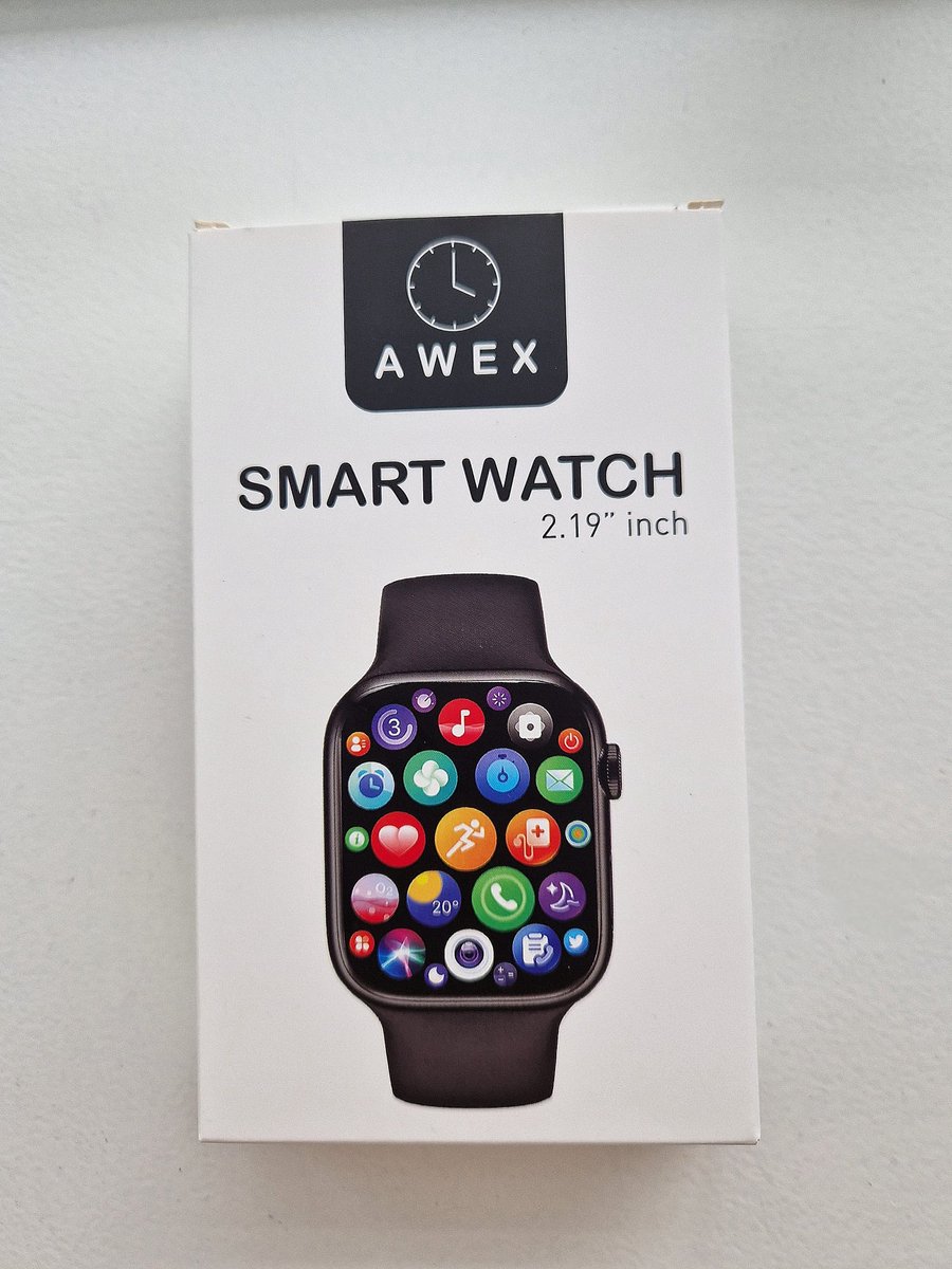 AWEX Smartwatch zwart sporthorloge voor iOS & Android