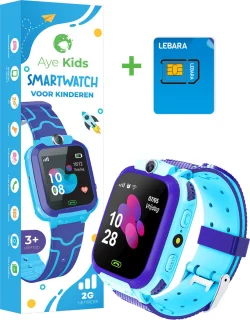 AyeKids Kinder Smartwatch Blauw inclusief Simkaart
