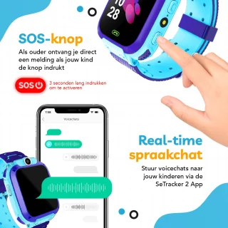 AyeKids Kinder Smartwatch Blauw inclusief Simkaart