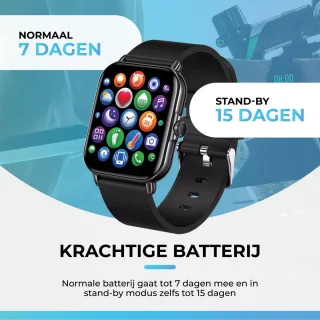 AyeWay Smartwatch Zwart Heren & Dames