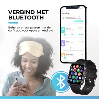 AyeWay Smartwatch Zwart Heren & Dames