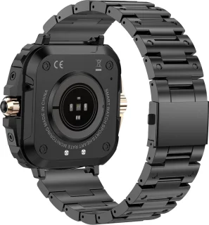 Belesy Alaska Smartwatch Dames Zwart Goud Staal