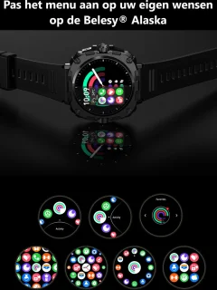 Belesy Alaska Smartwatch Dames Zwart Goud Staal