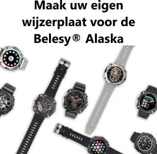 Belesy Alaska Smartwatch Dames Zwart Goud Staal