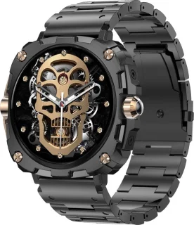 Belesy Alaska Smartwatch Dames Zwart Goud Staal