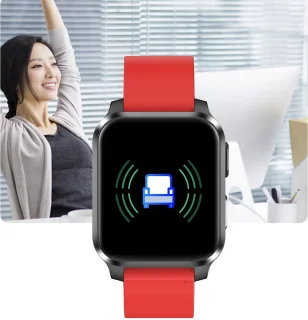 Belesy® ARTIFICIAL Smartwatch Unisex Bruin/Zwart Leer 1.70"