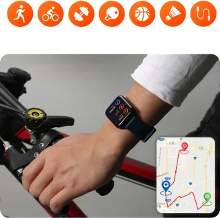 Belesy® ARTIFICIAL Smartwatch Unisex Bruin/Zwart Leer 1.70"