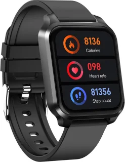 Belesy® ARTIFICIAL Smartwatch Unisex Bruin/Zwart Leer 1.70"