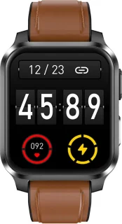 Belesy® ARTIFICIAL Smartwatch Unisex Bruin/Zwart Leer 1.70"