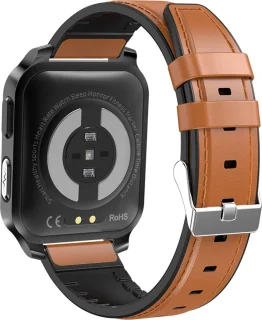 Belesy® ARTIFICIAL Smartwatch Unisex Bruin/Zwart Leer 1.70"