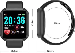 Belesy Base Smartwatch 1,3 inch Zilver Zwart