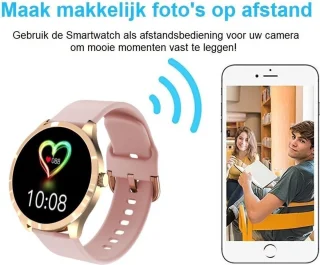 Belesy BQSiRgPk 2022 Smartwatch Unisex Goud Siliconen