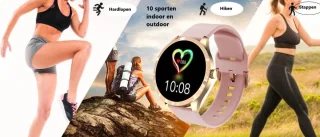 Belesy BQSiRgPk 2022 Smartwatch Unisex Goud Siliconen