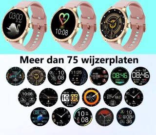 Belesy BQSiRgPk 2022 Smartwatch Unisex Goud Siliconen