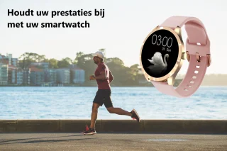 Belesy BQSiRgPk 2022 Smartwatch Unisex Goud Siliconen