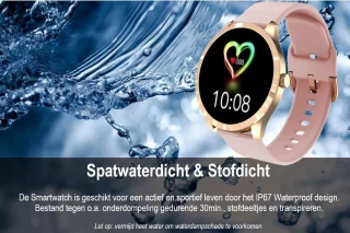 Belesy BQSiRgPk 2022 Smartwatch Unisex Goud Siliconen
