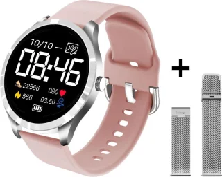 Belesy BQSiRgPk Pro Smartwatch Dames & Heren Zilver