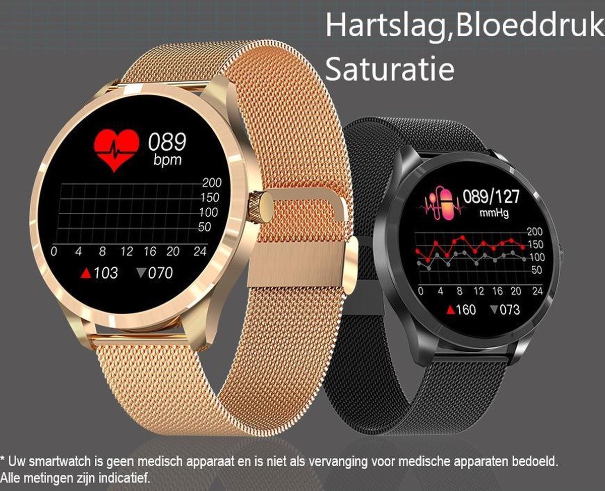 Belesy BQSiRgPk Pro Smartwatch Goud