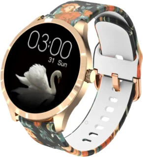 Belesy BQSiRgPk Pro Smartwatch Roségoud Staal Siliconen