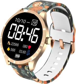 Belesy BQSiRgPk Pro Smartwatch Roségoud Staal Siliconen