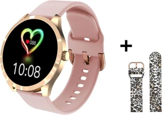 Belesy BQSiRgPk Pro Smartwatch unisex goud roze