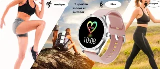 Belesy BQSiRgPk Pro Smartwatch Zilver Siliconen & Milanees