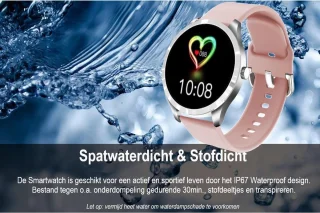 Belesy BQSiRgPk Pro Smartwatch Zilver Siliconen & Milanees