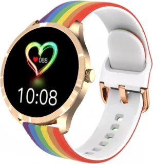 Belesy BQSiRgRb PLUS Smartwatch Rose Goud Milanees staal