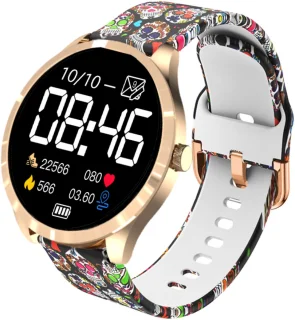 Belesy BQSiRgSk Pro Skull Smartwatch Rose Goud