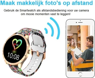 Belesy BQSiRgSk Pro Skull Smartwatch Rose Goud